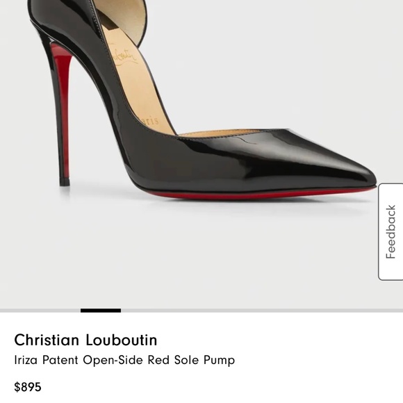 Christian Louboutin Iriza Patent Open-Side Red Sole Pump - Picture 6 of 7